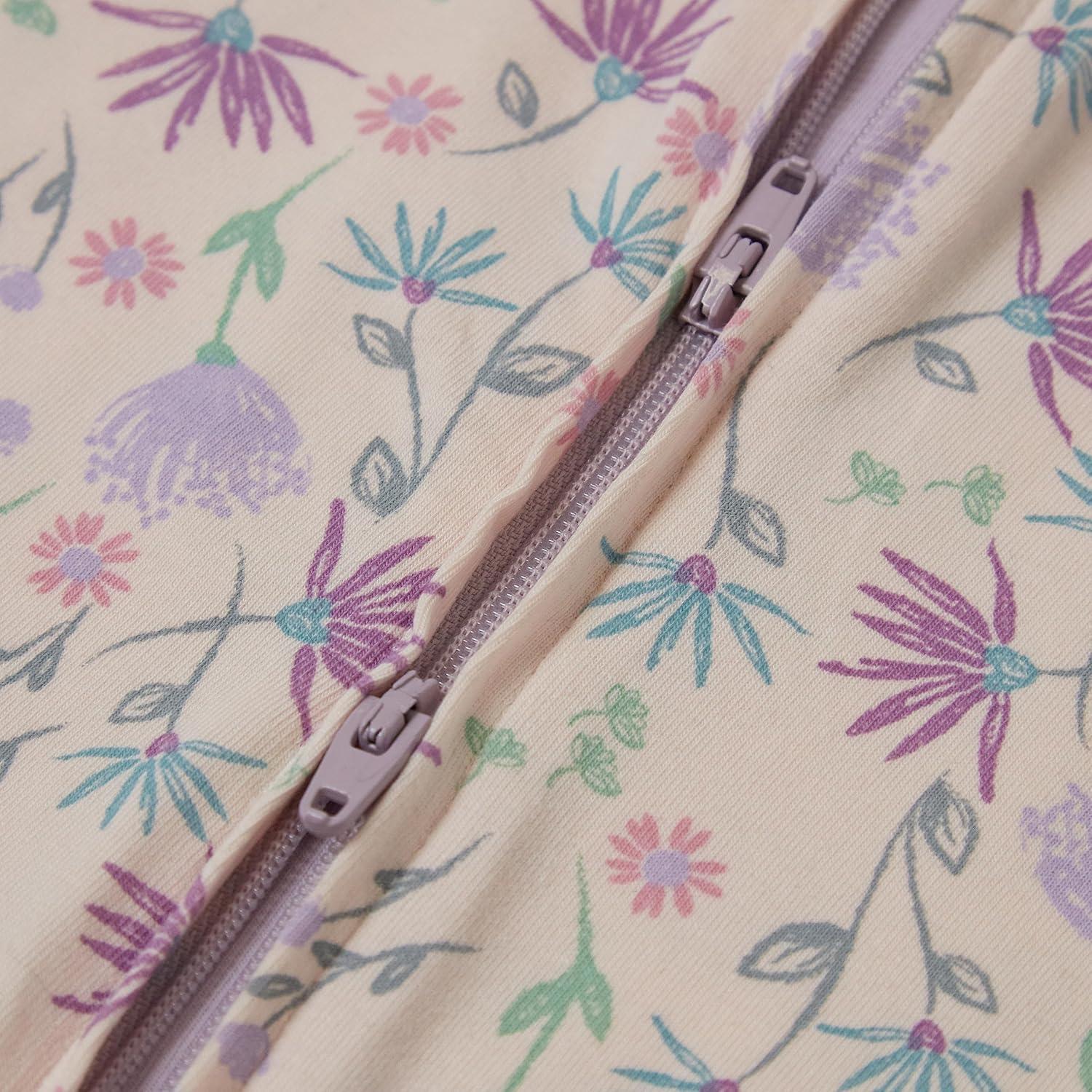 imageHanes Baby Pure Comfort Organic Long Sleeve Footless Sleep N Play Infant Playsuit Boys ampamp GirlsBlush