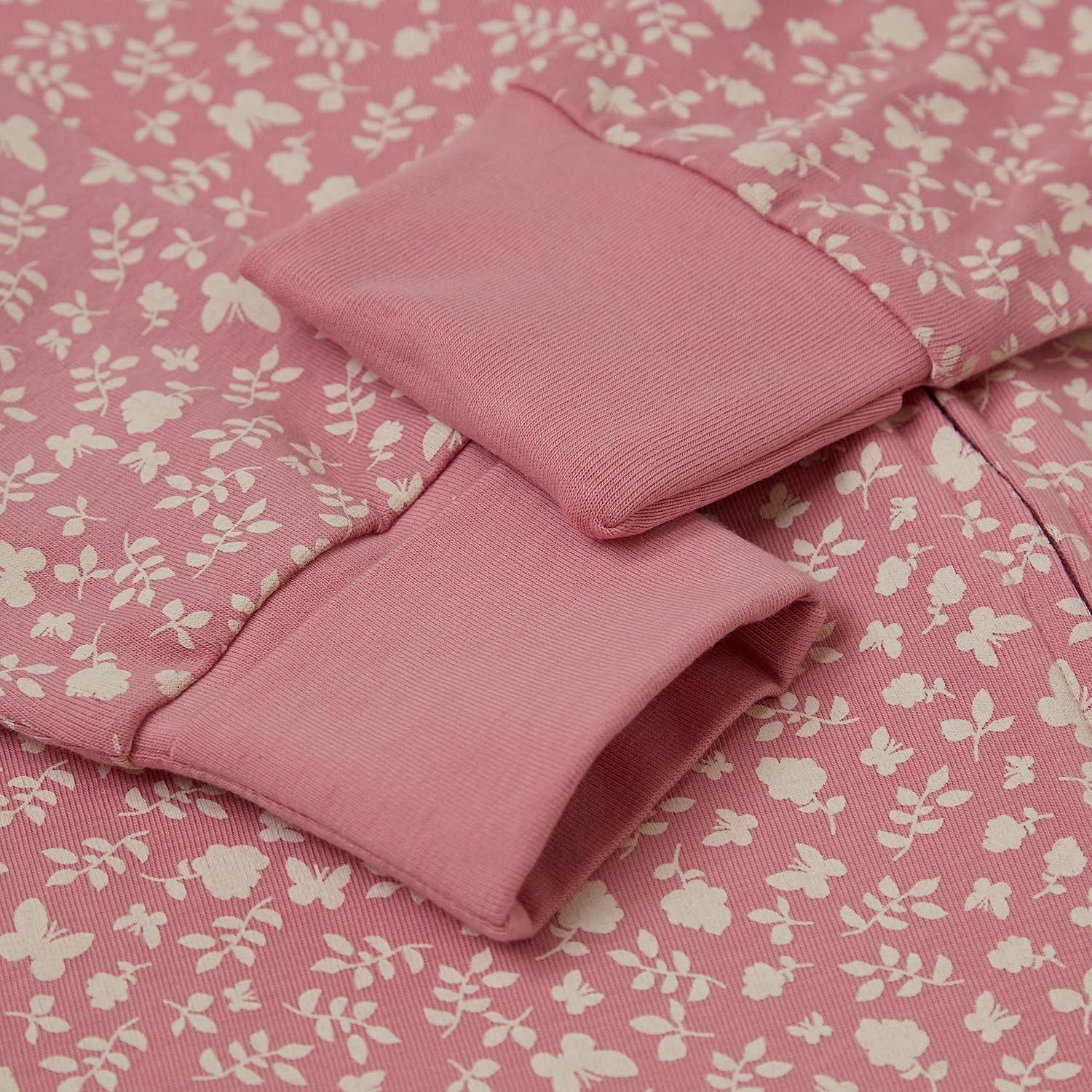 imageHanes Baby Pure Comfort Organic Long Sleeve Footless Sleep N Play Infant Playsuit Boys ampamp GirlsRose