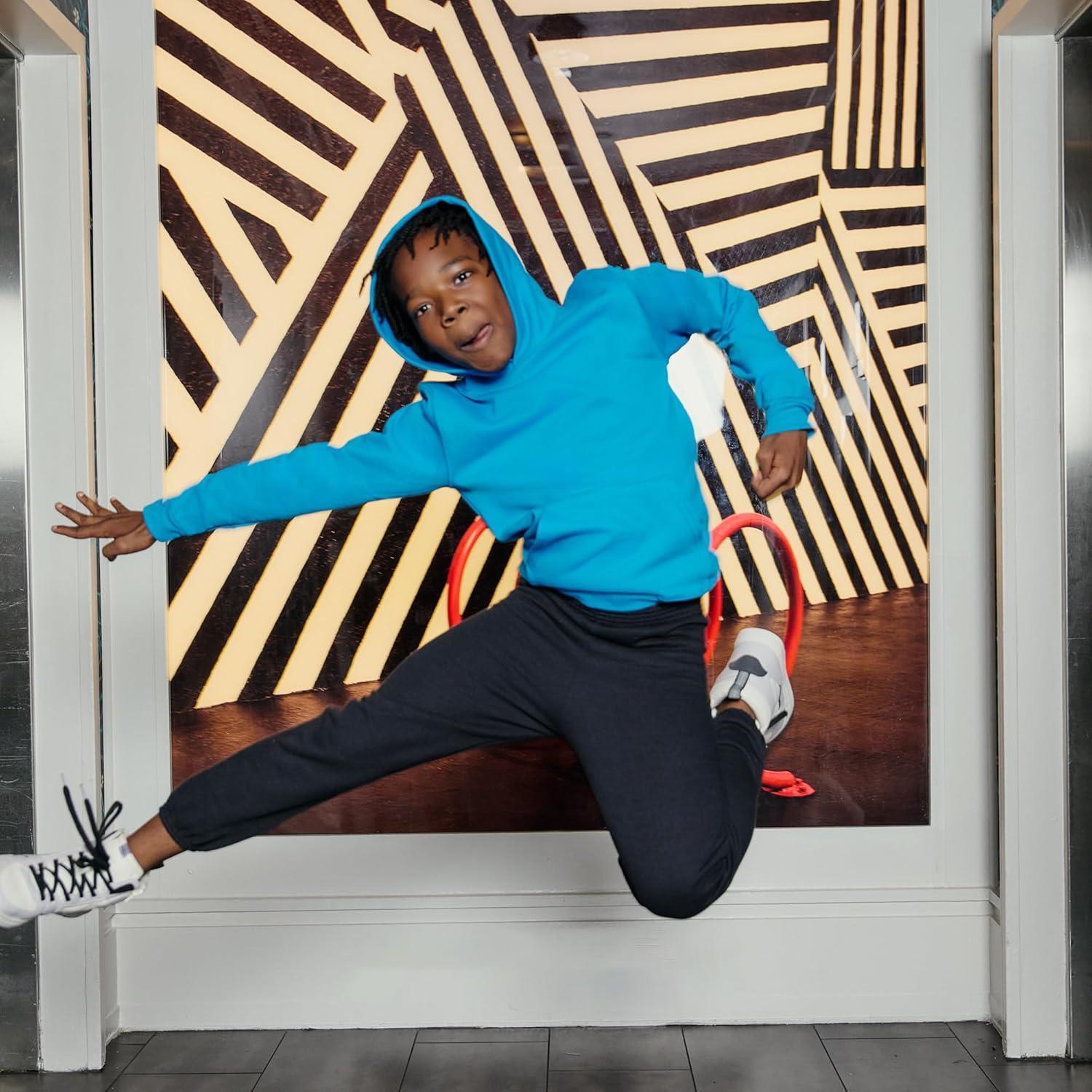 imageHanes Boys EcoSmart Fleece Hoodie Hooded Sweatshirt for Boys Pullover SweatshirtBlack