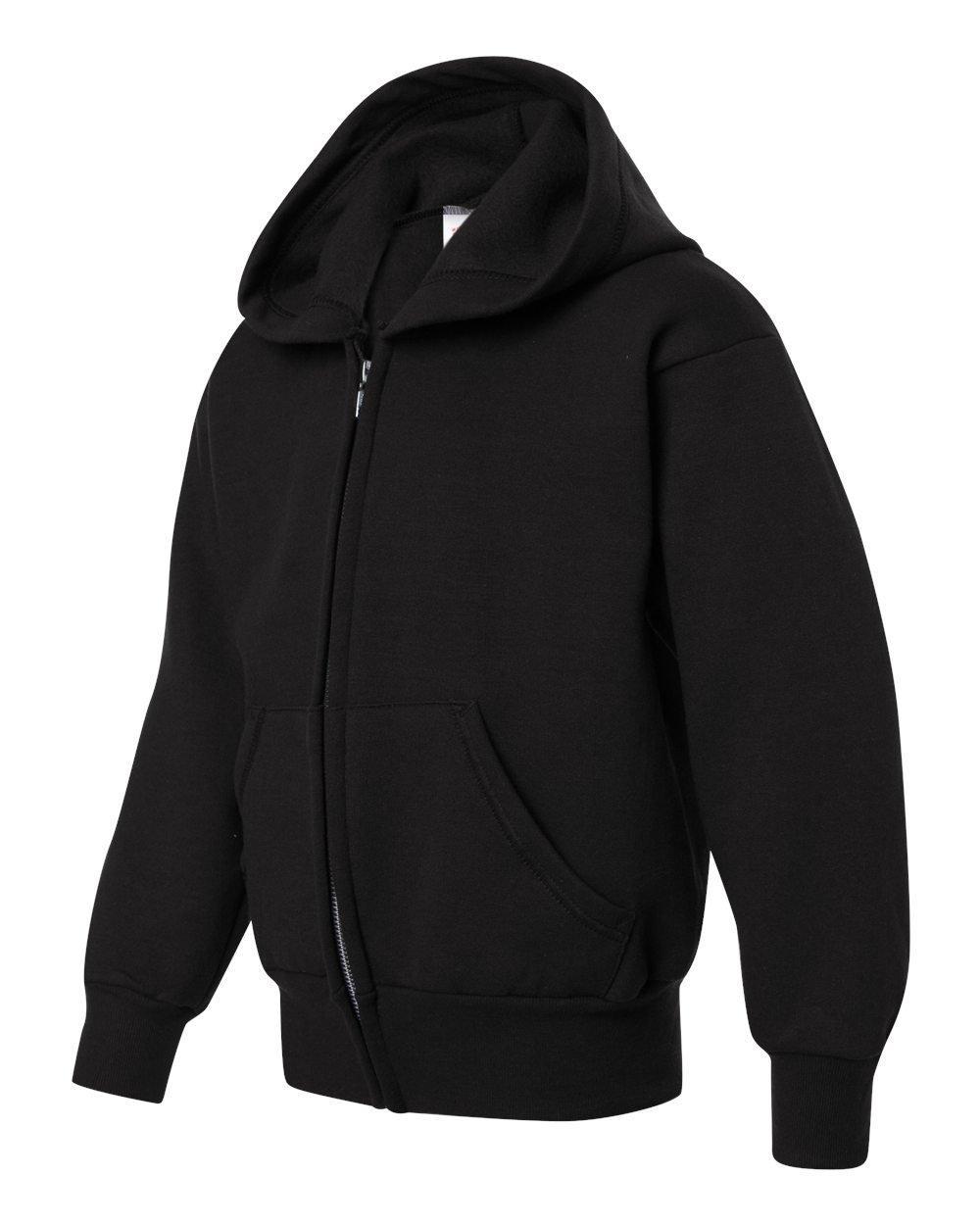 imageHanes Boys EcoSmart Full Zip Hooded Jacket Black LargeBlack