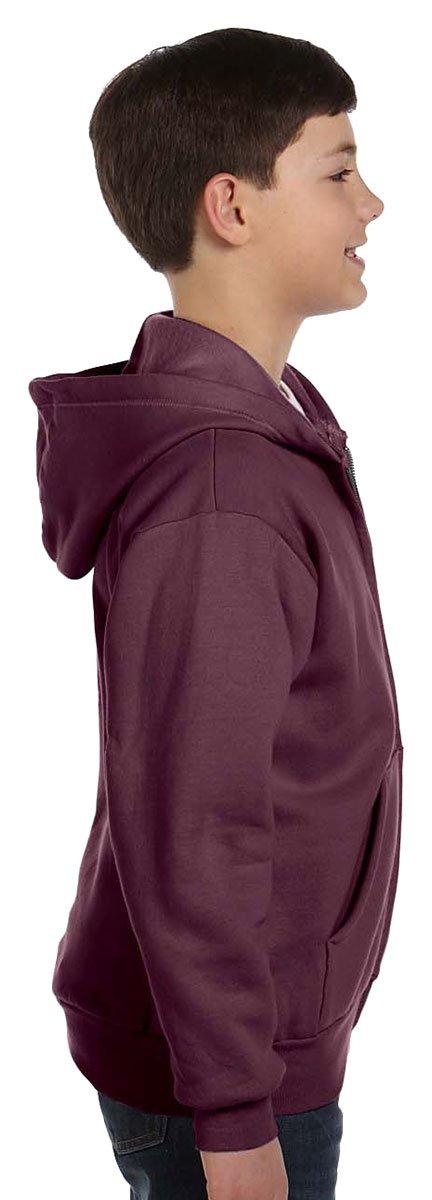imageHanes Boys EcoSmart Full Zip Hooded Jacket Black LargeBlack