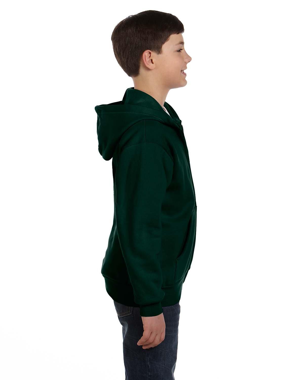 imageHanes Boys EcoSmart Full Zip Hooded Jacket Black LargeDeep Forest