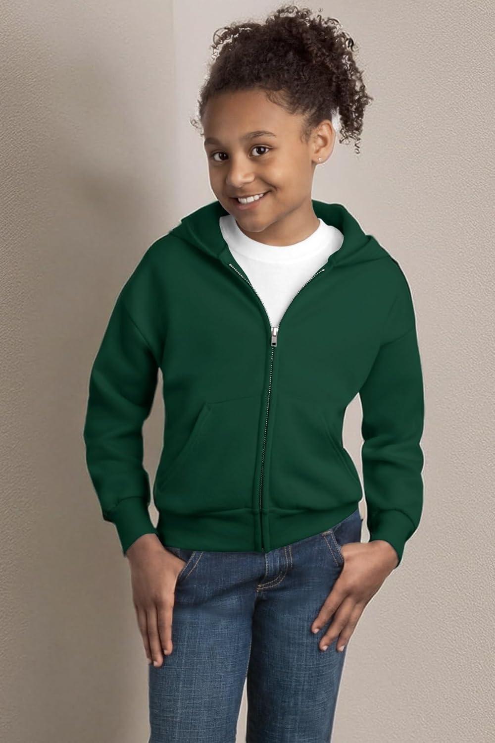 imageHanes Boys EcoSmart Full Zip Hooded Jacket Black LargeDeep Forest