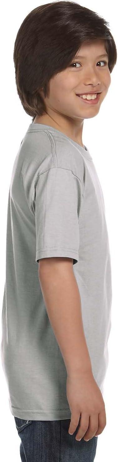 imageHanes Boys Essentials Short Sleeve Tshirt Value Pack 3 or 6PackLight Steel 6 Pack