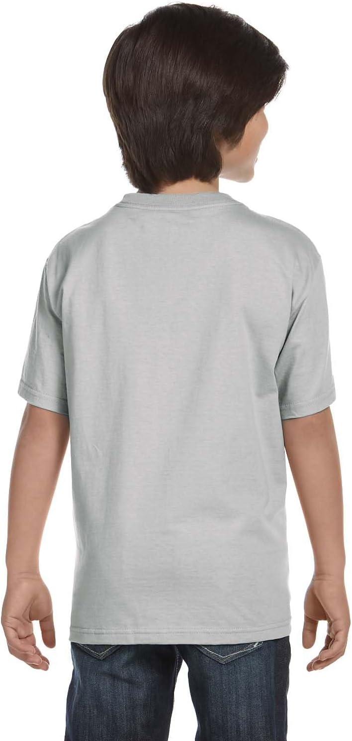 imageHanes Boys Essentials Short Sleeve Tshirt Value Pack 3 or 6PackLight Steel 6 Pack