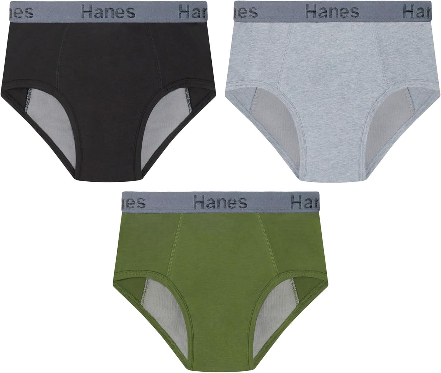 imageHanes Boys Nighttime Underwear Pack 3Pack Confident Nights Boys Overnight Underwear Kids Leakproof Underpants