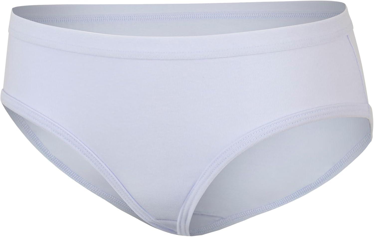imageHanes Brief Underwear Stretch Cotton Panties for Girls Assorted 12PackPurple Periwinkle Grey White Floral Prints