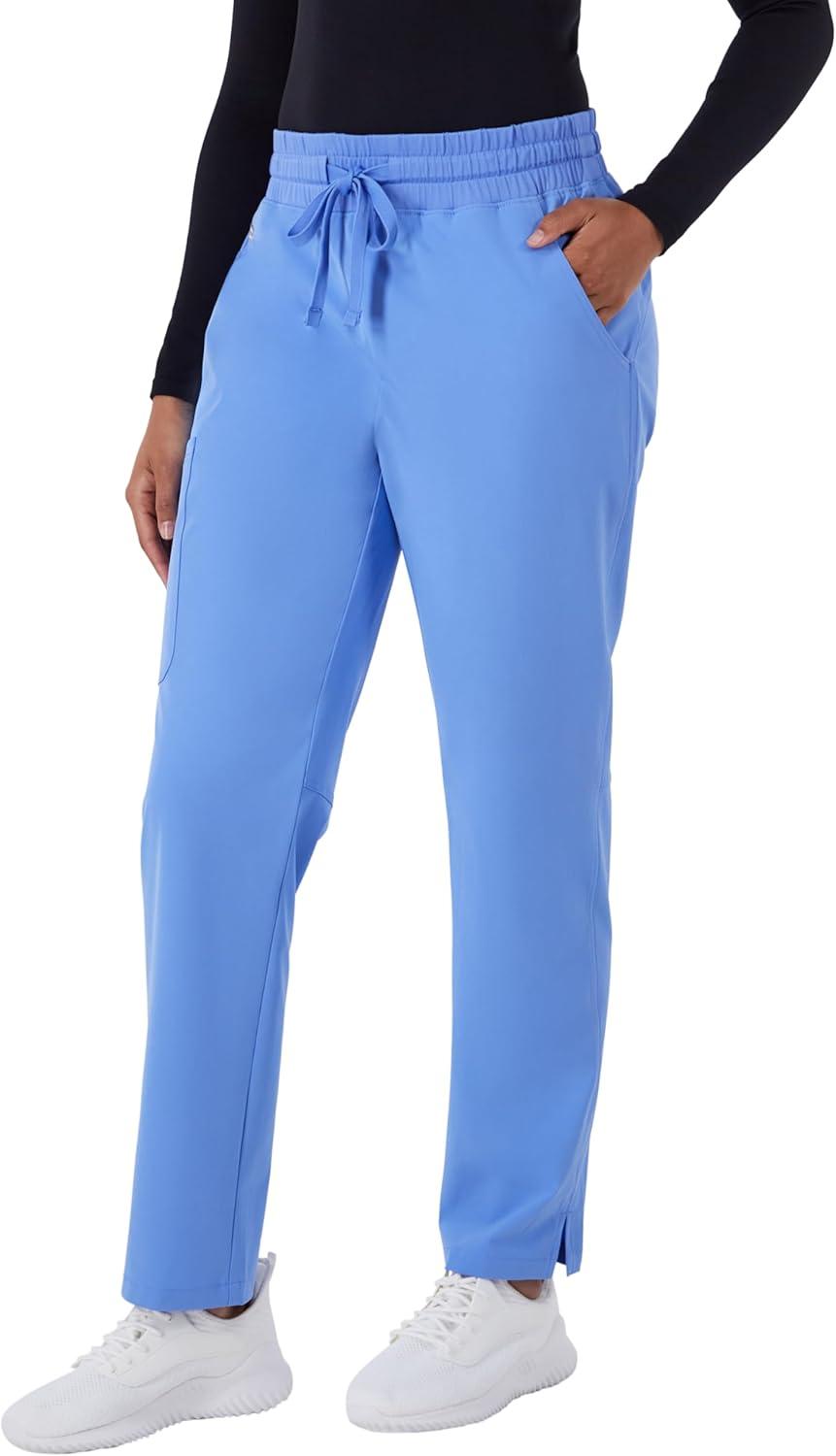 imageHanes Comfort Fit Pants MoistureWicking Healthcare Scrubs for Women 3 PocketsCeil Blue 2
