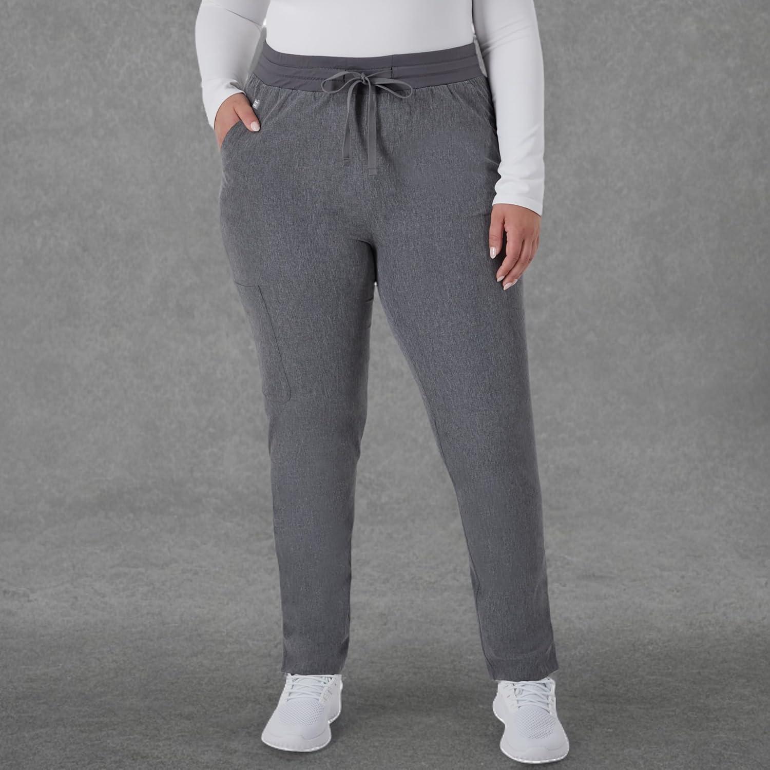 imageHanes Comfort Fit Pants MoistureWicking Healthcare Scrubs for Women 3 PocketsEbony Heather