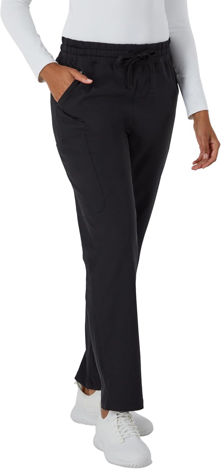 imageHanes Comfort Fit Pants MoistureWicking Healthcare Scrubs for Women 3 PocketsNew Ebony