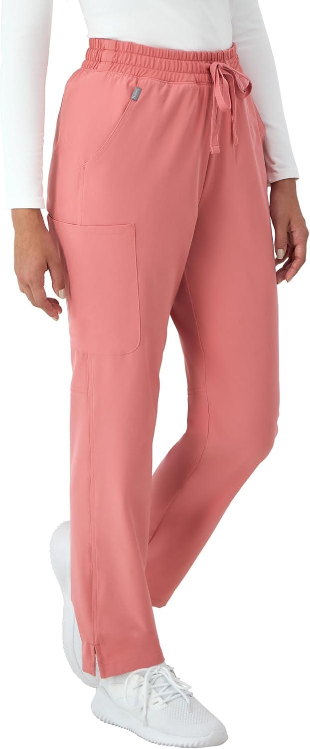 imageHanes Comfort Fit Pants MoistureWicking Healthcare Scrubs for Women 3 PocketsRose Ranch Pink