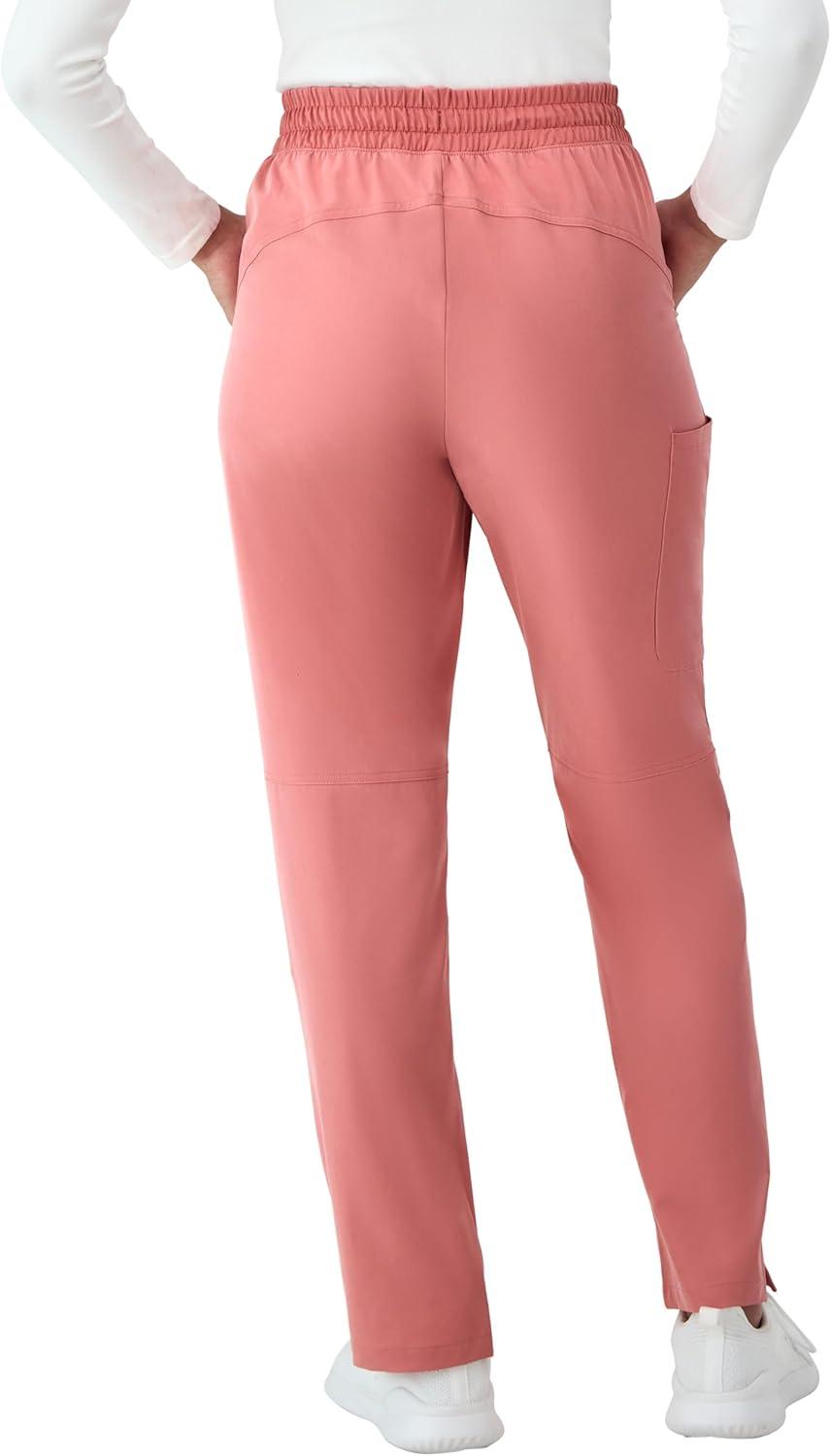 imageHanes Comfort Fit Pants MoistureWicking Healthcare Scrubs for Women 3 PocketsRose Ranch Pink