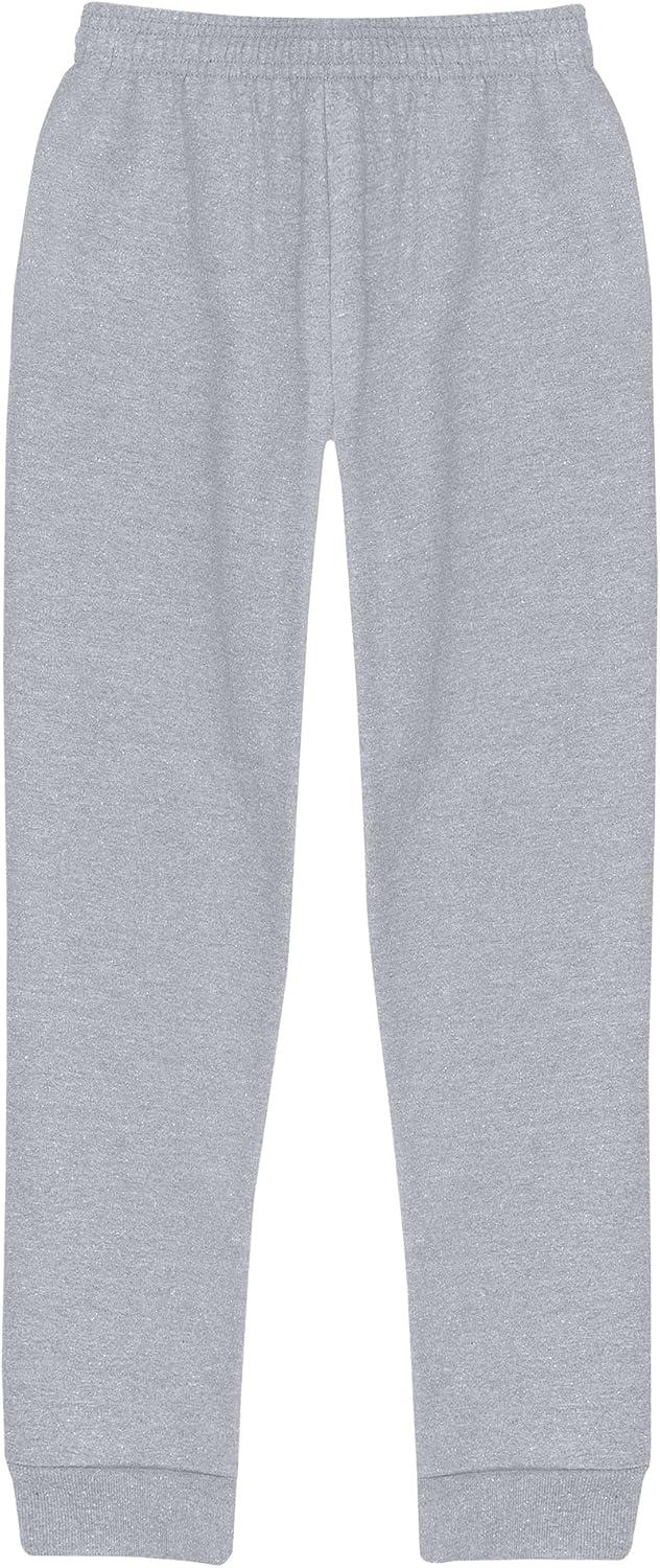 imageHanes EcoSmart Fleece Joggers Midweight Sweatpants with Pockets Sweats for BoysLight Steel