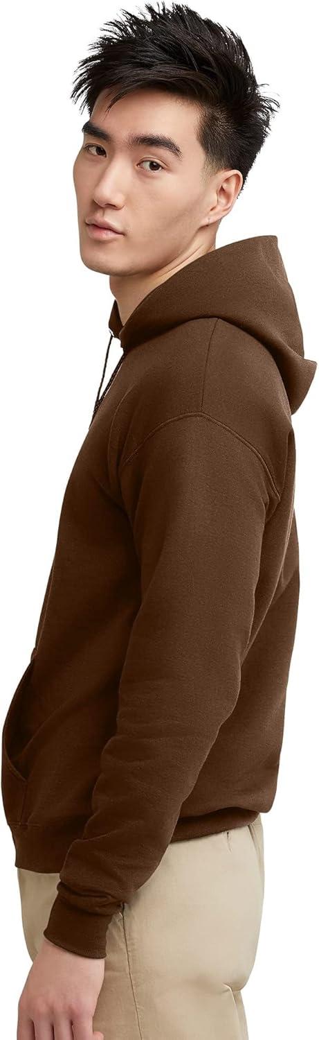 imageHanes EcoSmart Hoodie Midweight Fleece Pullover Hooded Sweatshirt for MenArmy Brown