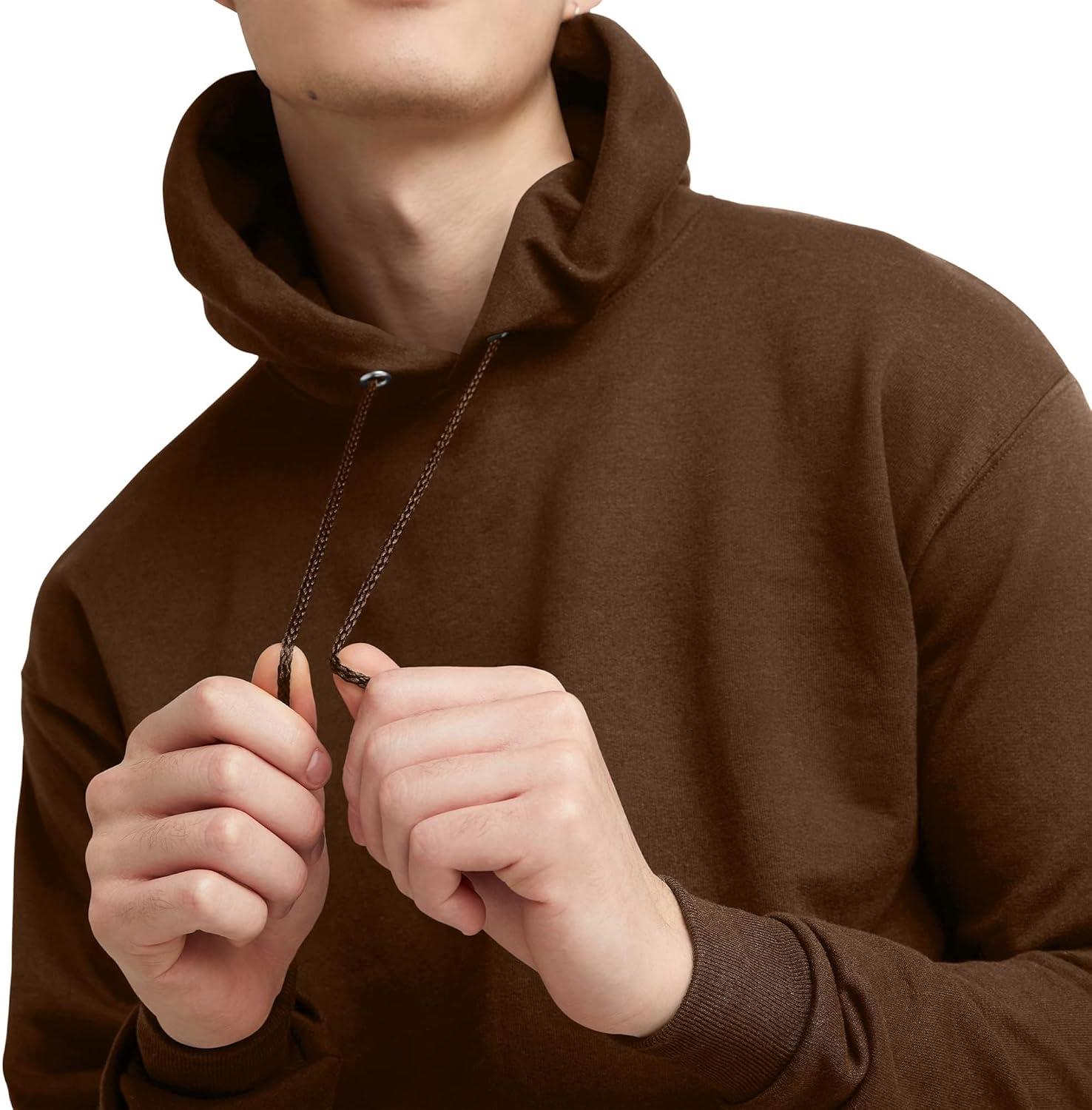 imageHanes EcoSmart Hoodie Midweight Fleece Pullover Hooded Sweatshirt for MenArmy Brown