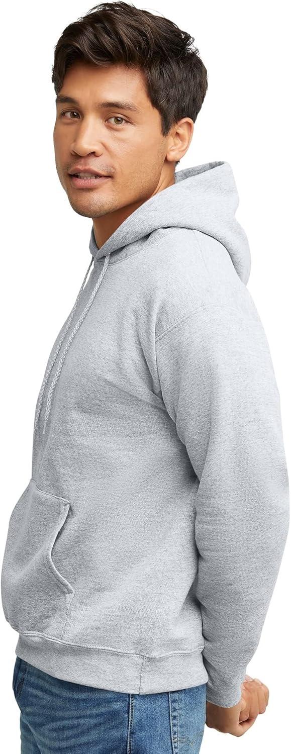 imageHanes EcoSmart Hoodie Midweight Fleece Pullover Hooded Sweatshirt for MenAsh