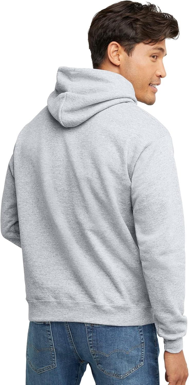 imageHanes EcoSmart Hoodie Midweight Fleece Pullover Hooded Sweatshirt for MenAsh