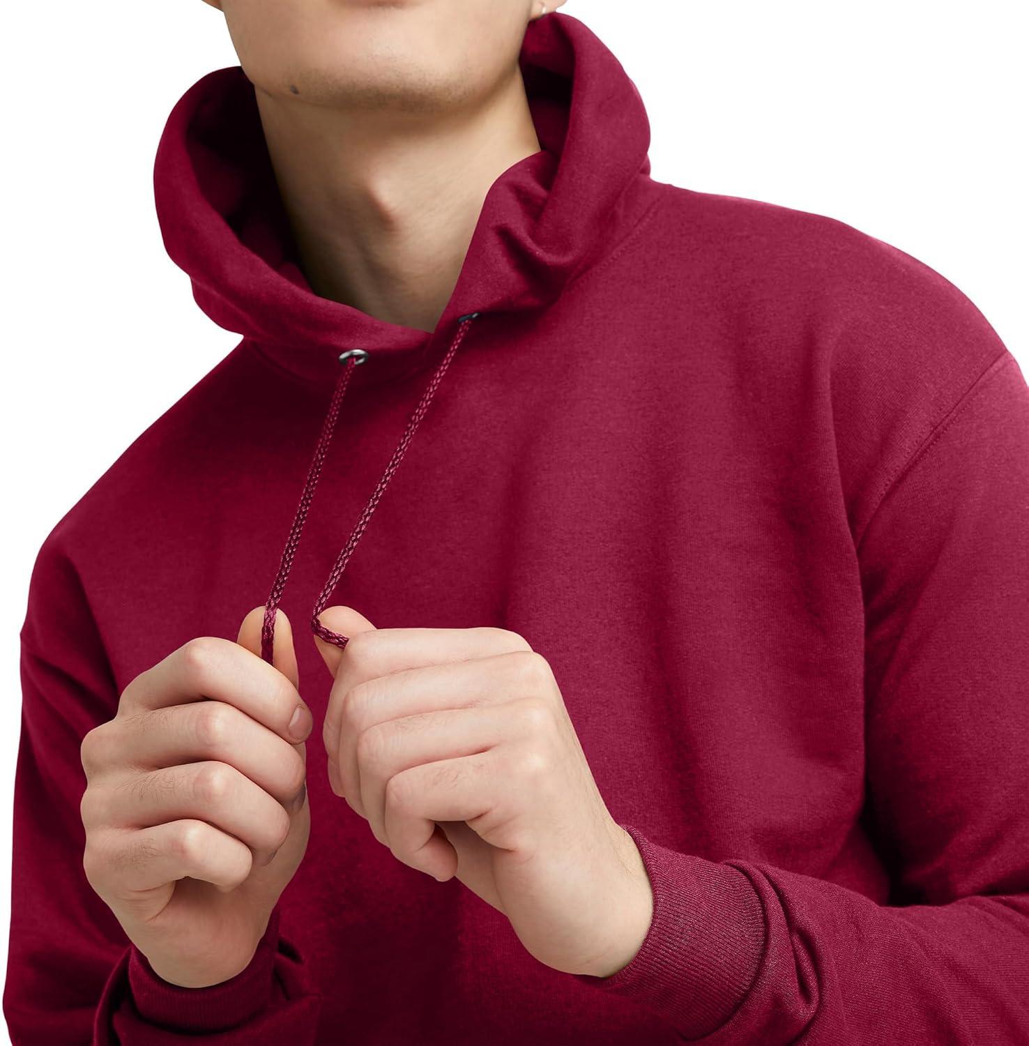imageHanes EcoSmart Hoodie Midweight Fleece Pullover Hooded Sweatshirt for MenCardinal