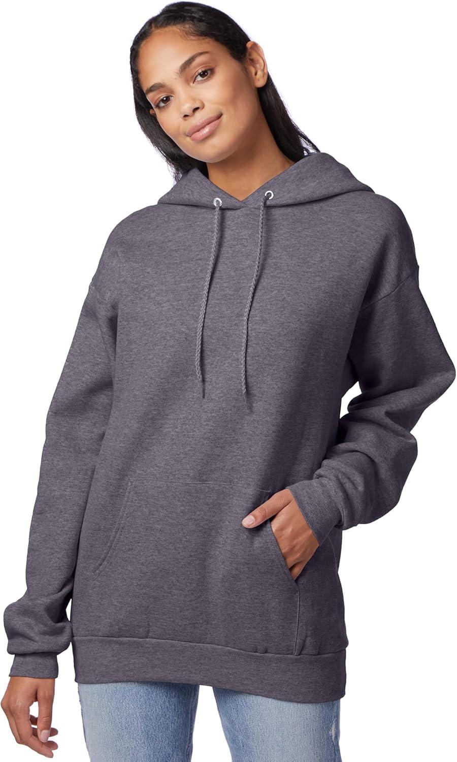 imageHanes EcoSmart Hoodie Midweight Fleece Pullover Hooded Sweatshirt for MenCharcoal Heather
