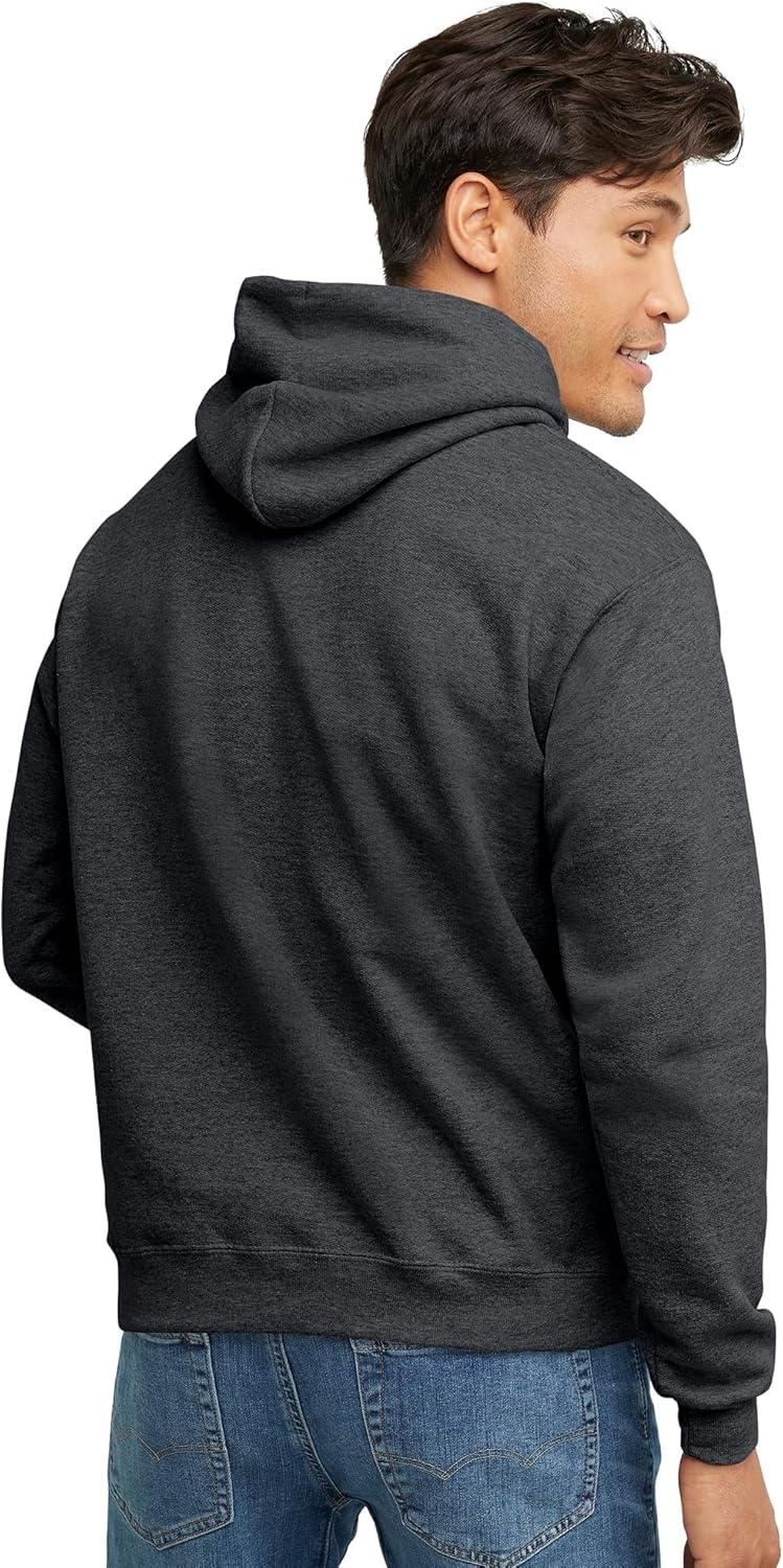 imageHanes EcoSmart Hoodie Midweight Fleece Pullover Hooded Sweatshirt for MenCharcoal Heather