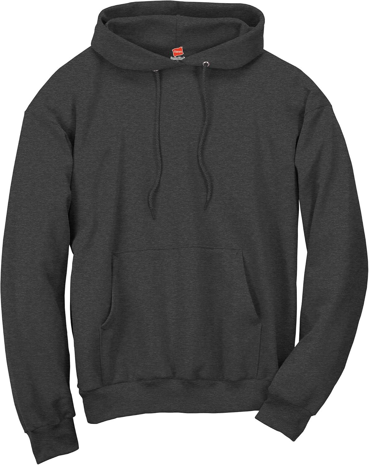 imageHanes EcoSmart Hoodie Midweight Fleece Pullover Hooded Sweatshirt for MenCharcoal Heather