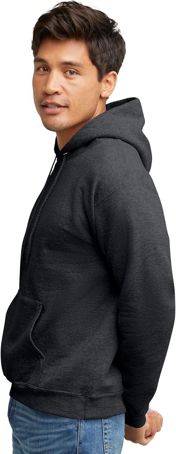 imageHanes EcoSmart Hoodie Midweight Fleece Pullover Hooded Sweatshirt for MenCharcoal Heather