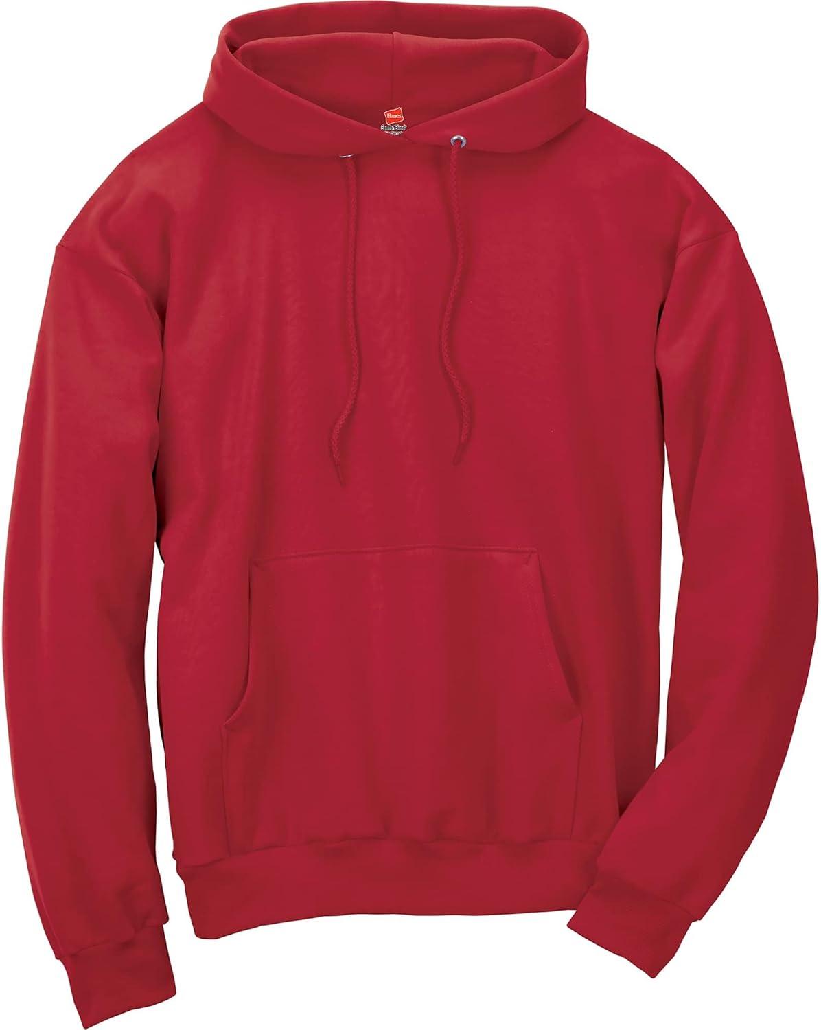 imageHanes EcoSmart Hoodie Midweight Fleece Pullover Hooded Sweatshirt for MenDeep Red