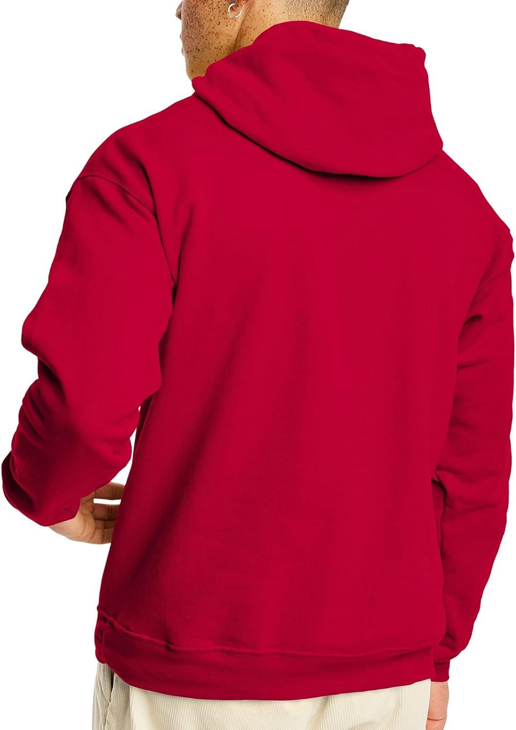 imageHanes EcoSmart Hoodie Midweight Fleece Pullover Hooded Sweatshirt for MenDeep Red