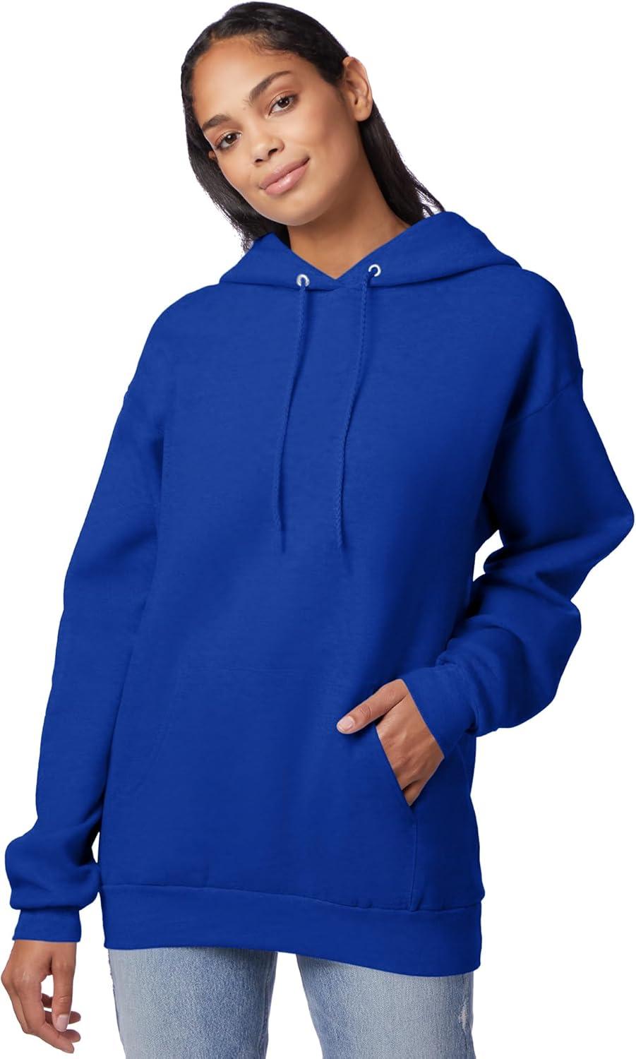 imageHanes EcoSmart Hoodie Midweight Fleece Pullover Hooded Sweatshirt for MenDeep Royal