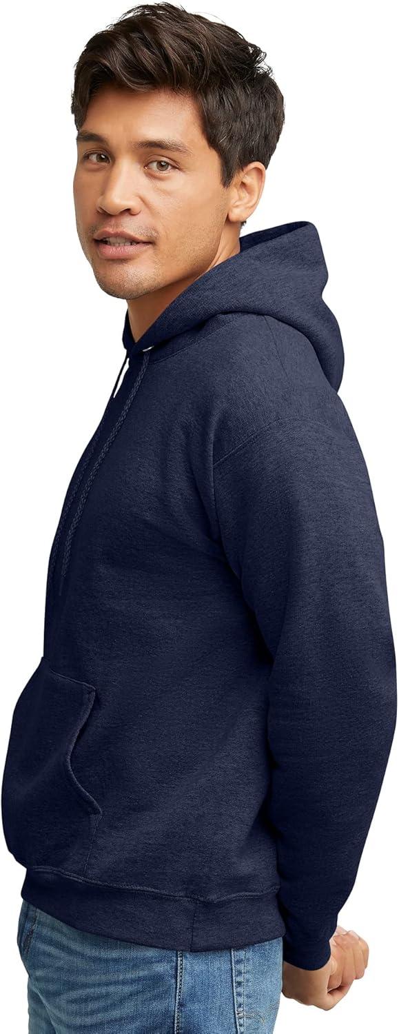 imageHanes EcoSmart Hoodie Midweight Fleece Pullover Hooded Sweatshirt for MenHeather Navy