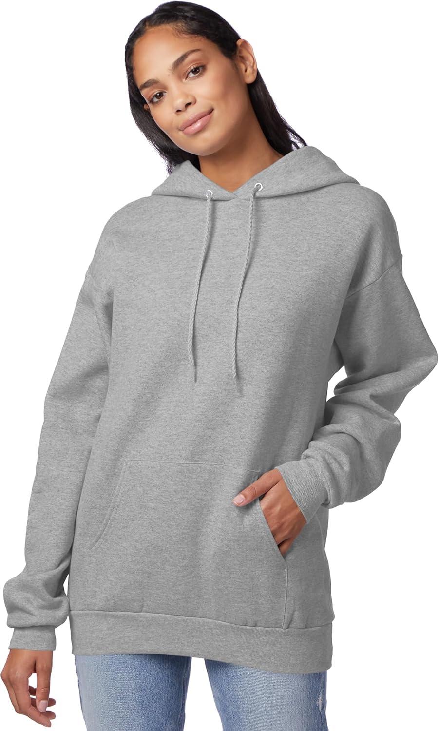 imageHanes EcoSmart Hoodie Midweight Fleece Pullover Hooded Sweatshirt for MenLight Steel