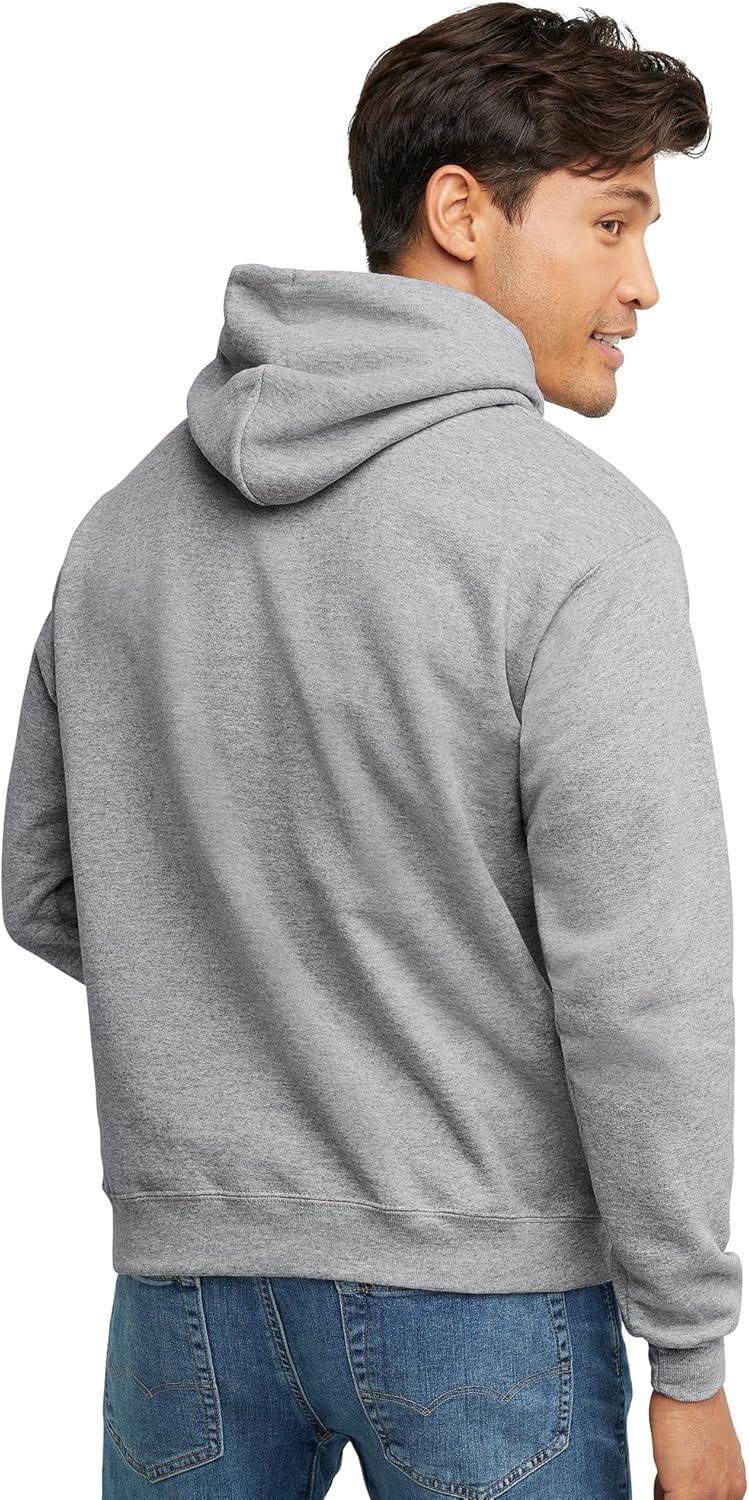 imageHanes EcoSmart Hoodie Midweight Fleece Pullover Hooded Sweatshirt for MenLight Steel