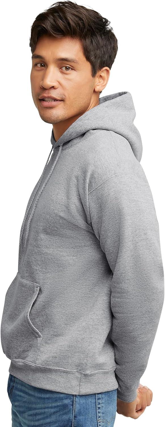 imageHanes EcoSmart Hoodie Midweight Fleece Pullover Hooded Sweatshirt for MenLight Steel