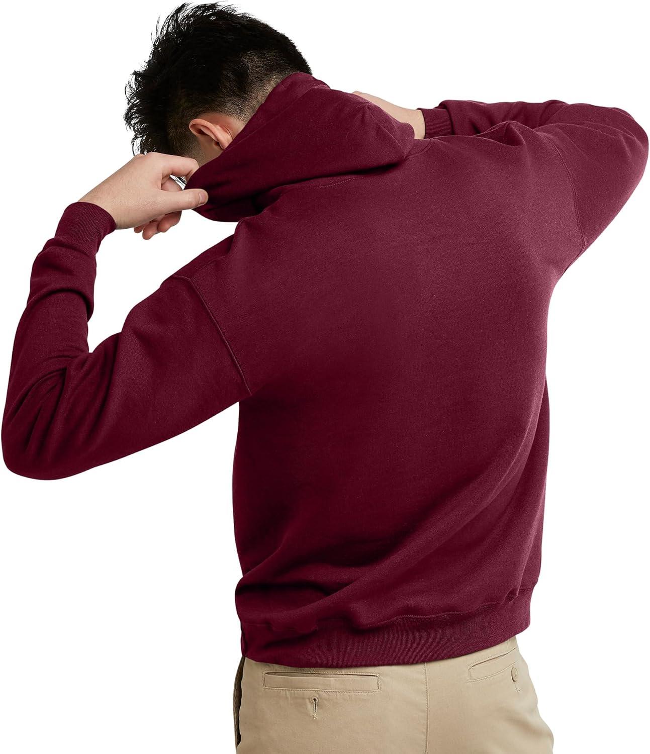 imageHanes EcoSmart Hoodie Midweight Fleece Pullover Hooded Sweatshirt for MenMaroon