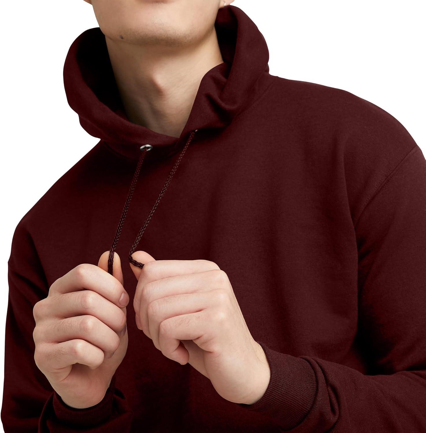 imageHanes EcoSmart Hoodie Midweight Fleece Pullover Hooded Sweatshirt for MenMulled Berry