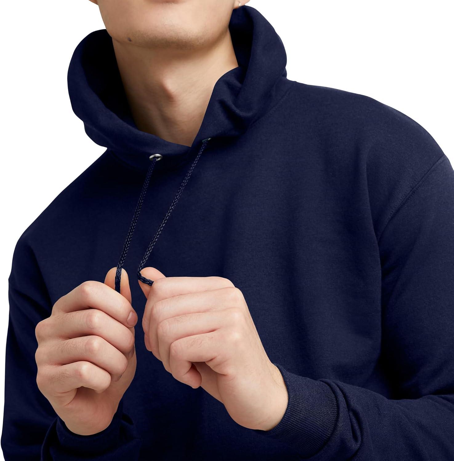 imageHanes EcoSmart Hoodie Midweight Fleece Pullover Hooded Sweatshirt for MenNavy
