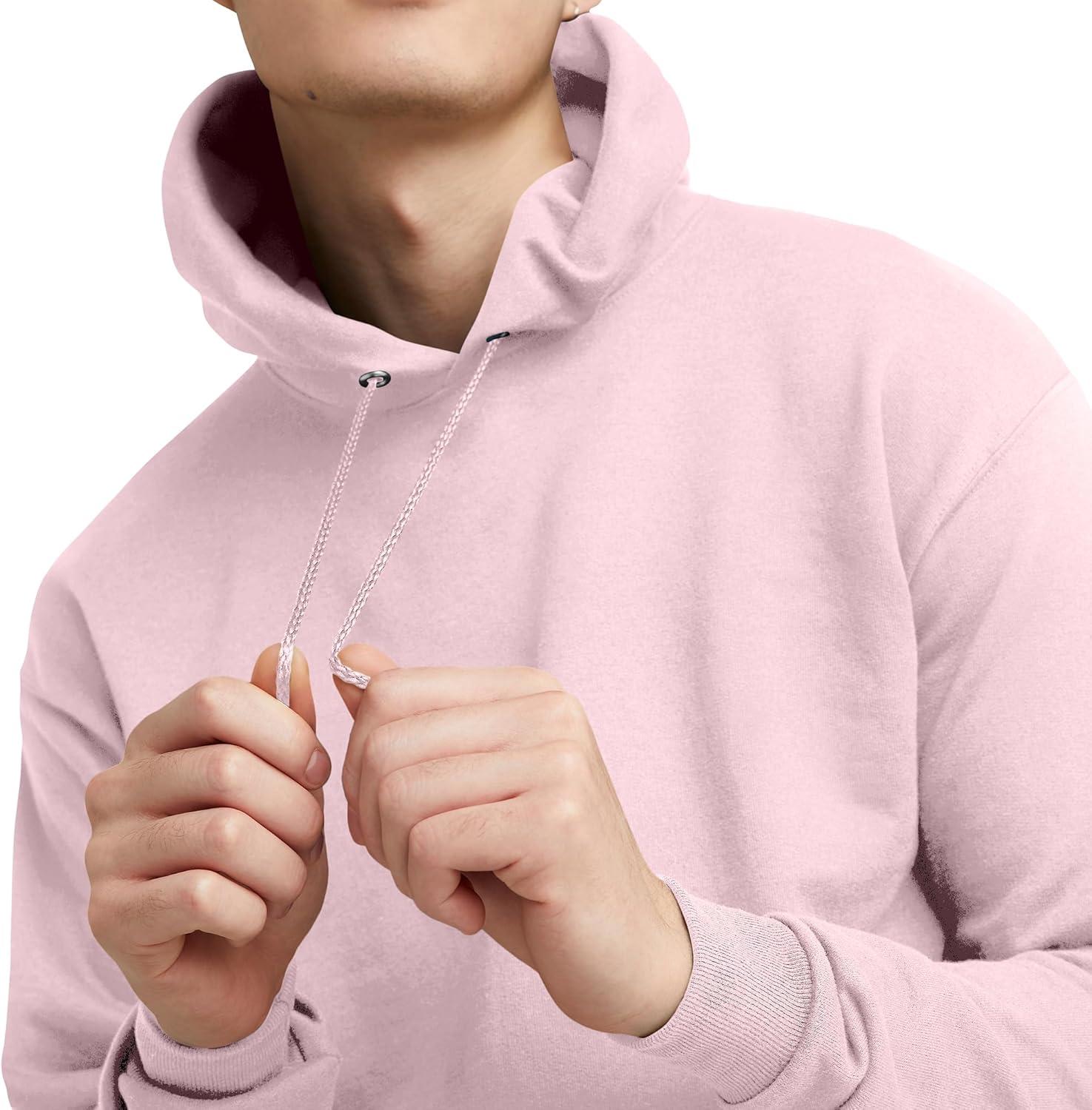 imageHanes EcoSmart Hoodie Midweight Fleece Pullover Hooded Sweatshirt for MenPale Pink