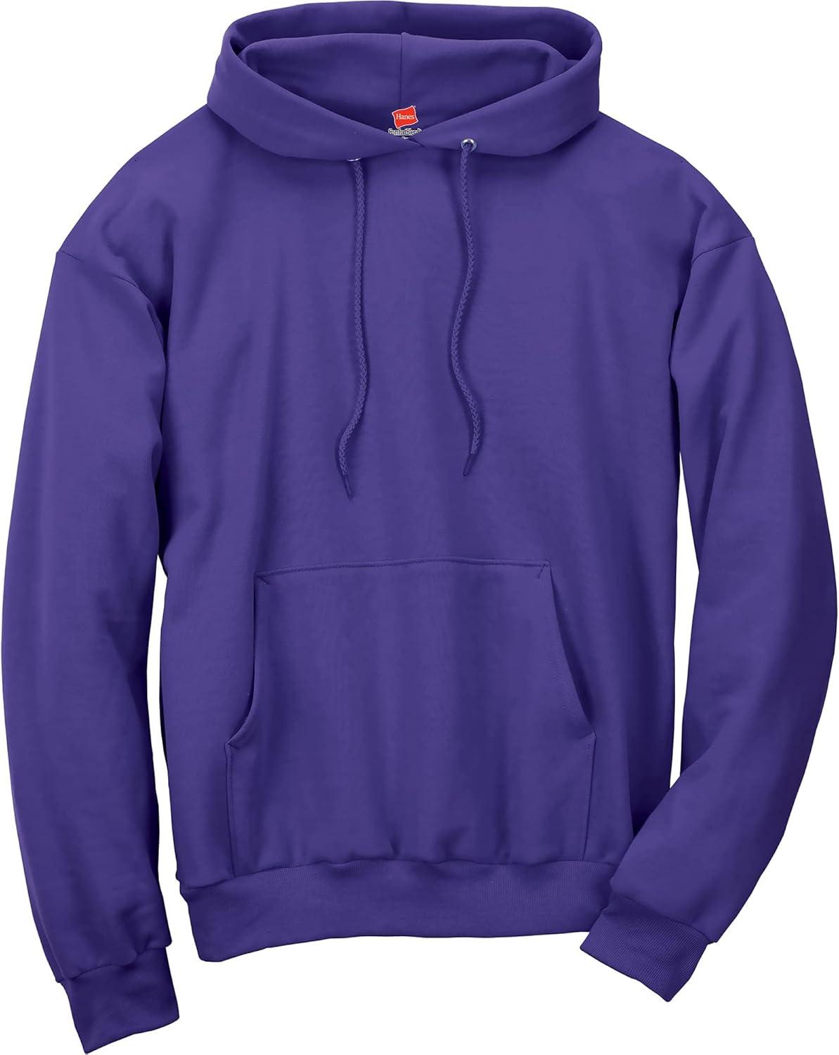 imageHanes EcoSmart Hoodie Midweight Fleece Pullover Hooded Sweatshirt for MenPurple