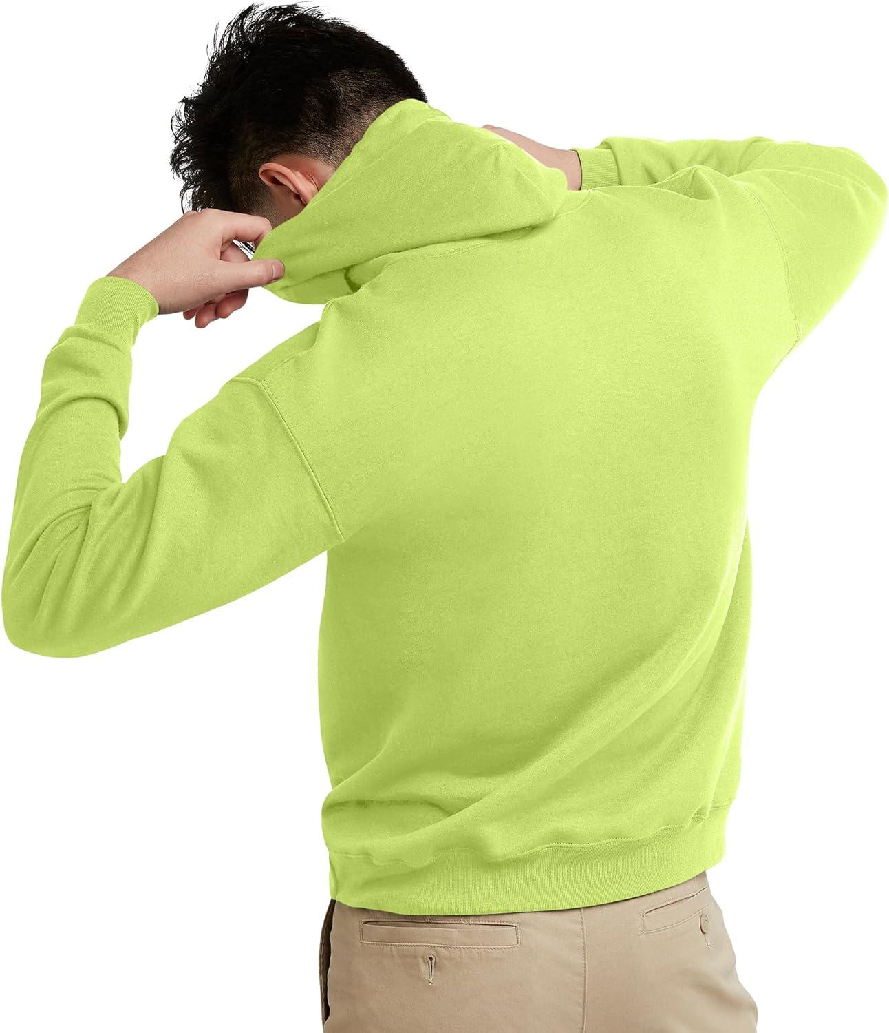 imageHanes EcoSmart Hoodie Midweight Fleece Pullover Hooded Sweatshirt for MenSafety Green