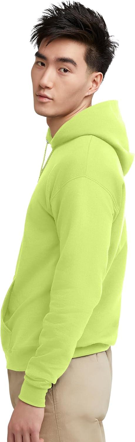 imageHanes EcoSmart Hoodie Midweight Fleece Pullover Hooded Sweatshirt for MenSafety Green