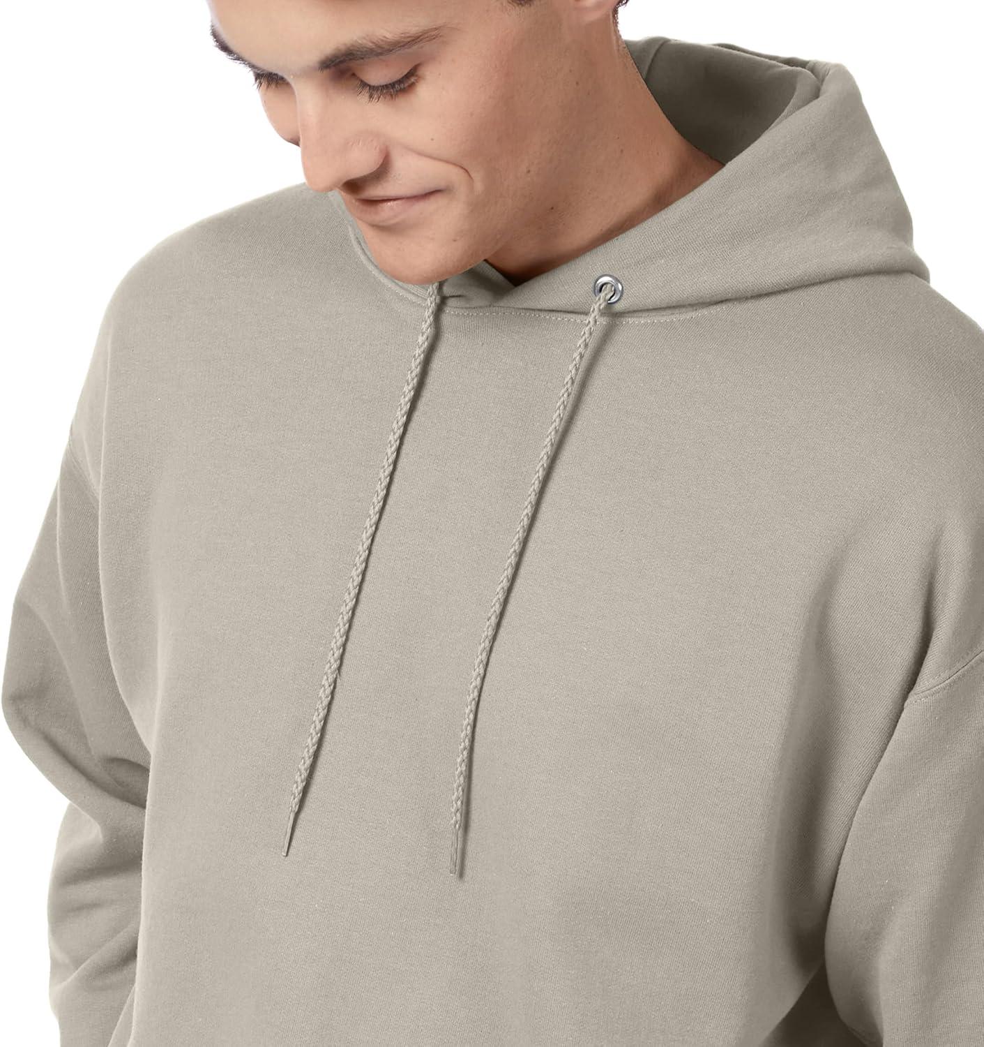 imageHanes EcoSmart Hoodie Midweight Fleece Pullover Hooded Sweatshirt for MenSand