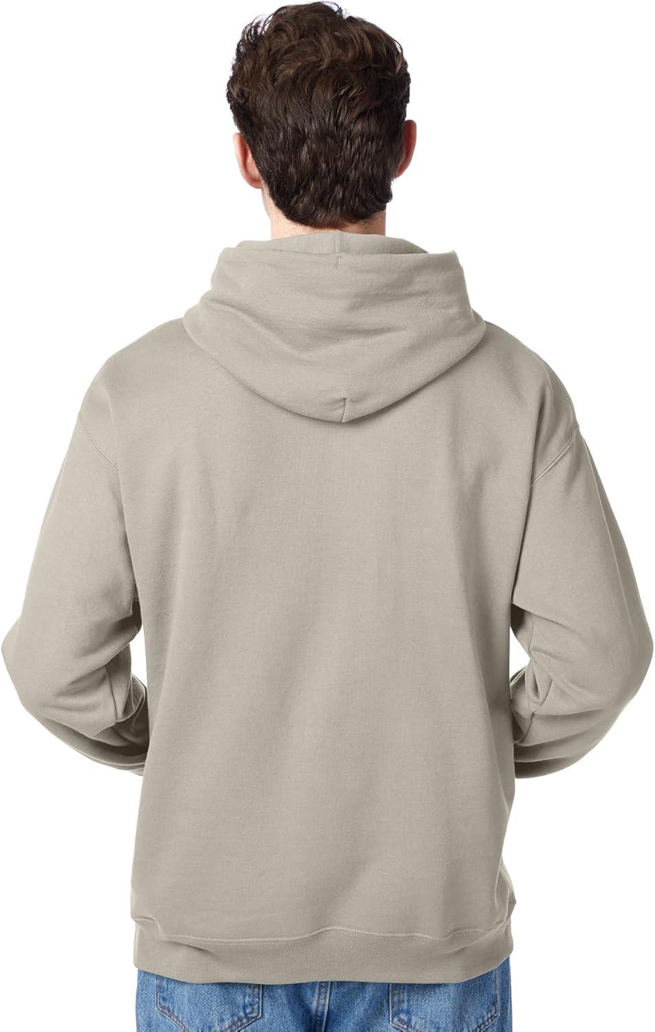 imageHanes EcoSmart Hoodie Midweight Fleece Pullover Hooded Sweatshirt for MenSand