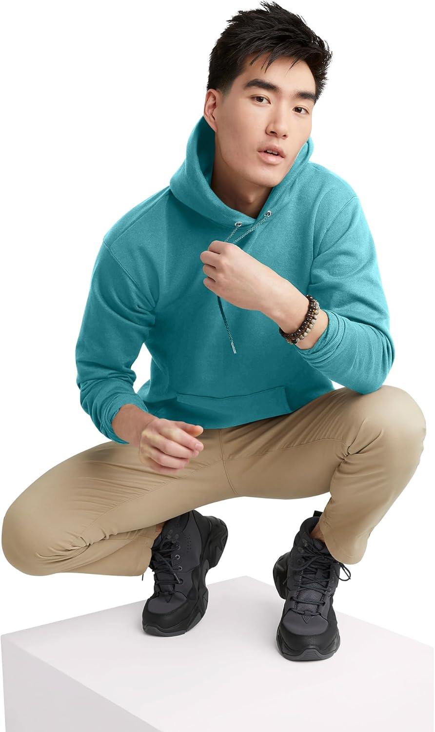 imageHanes EcoSmart Hoodie Midweight Fleece Pullover Hooded Sweatshirt for MenSpanish Moss