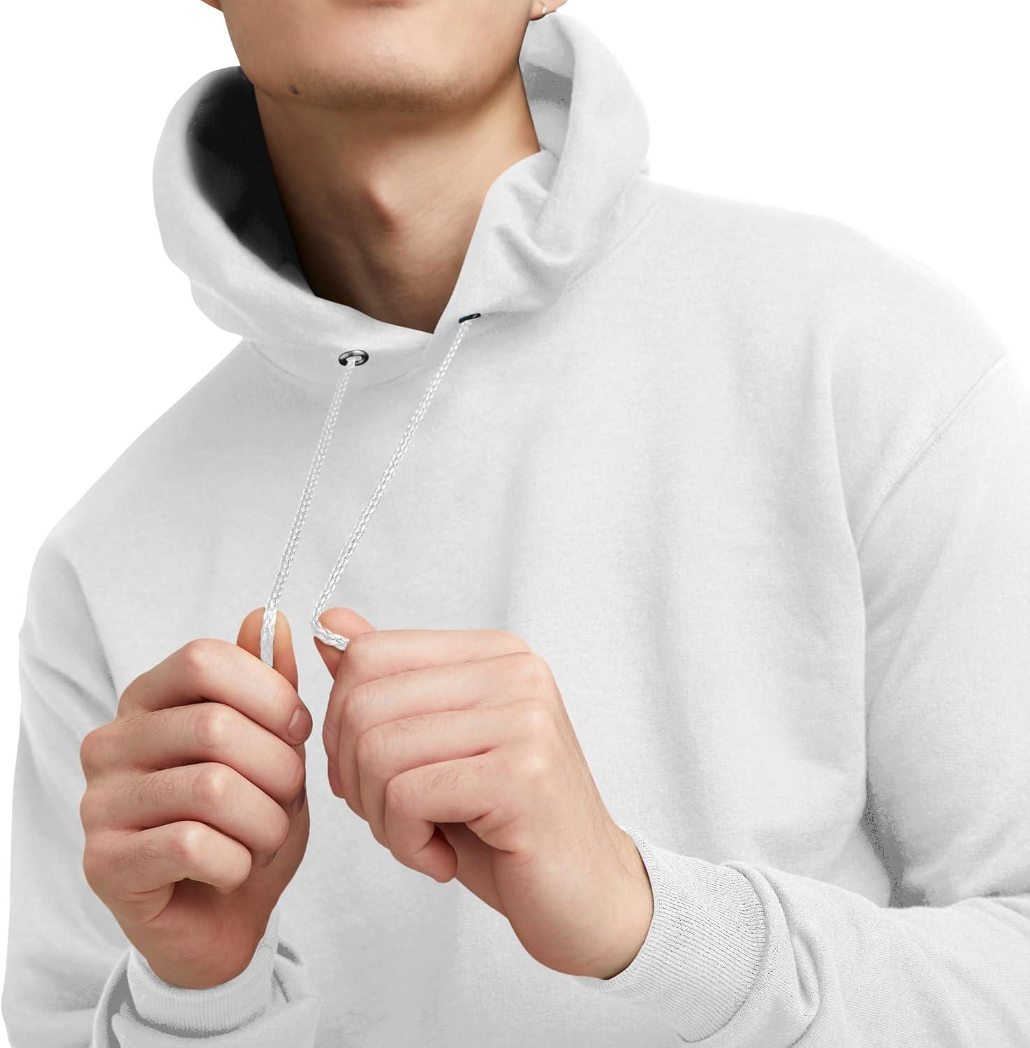imageHanes EcoSmart Hoodie Midweight Fleece Pullover Hooded Sweatshirt for MenWhite