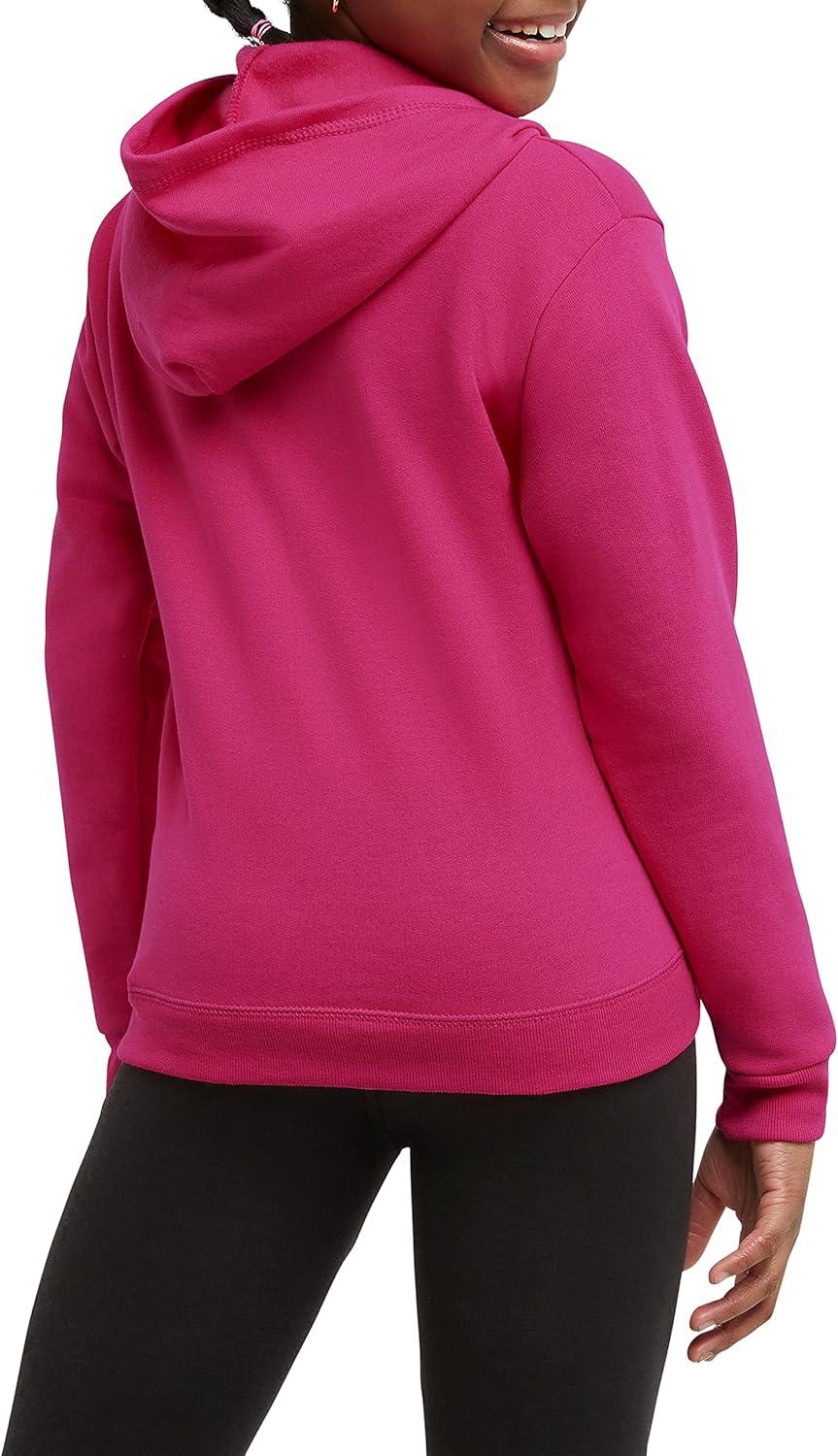 imageHanes Girls Comfortsoft Ecosmart FullZip HoodieAmaranth