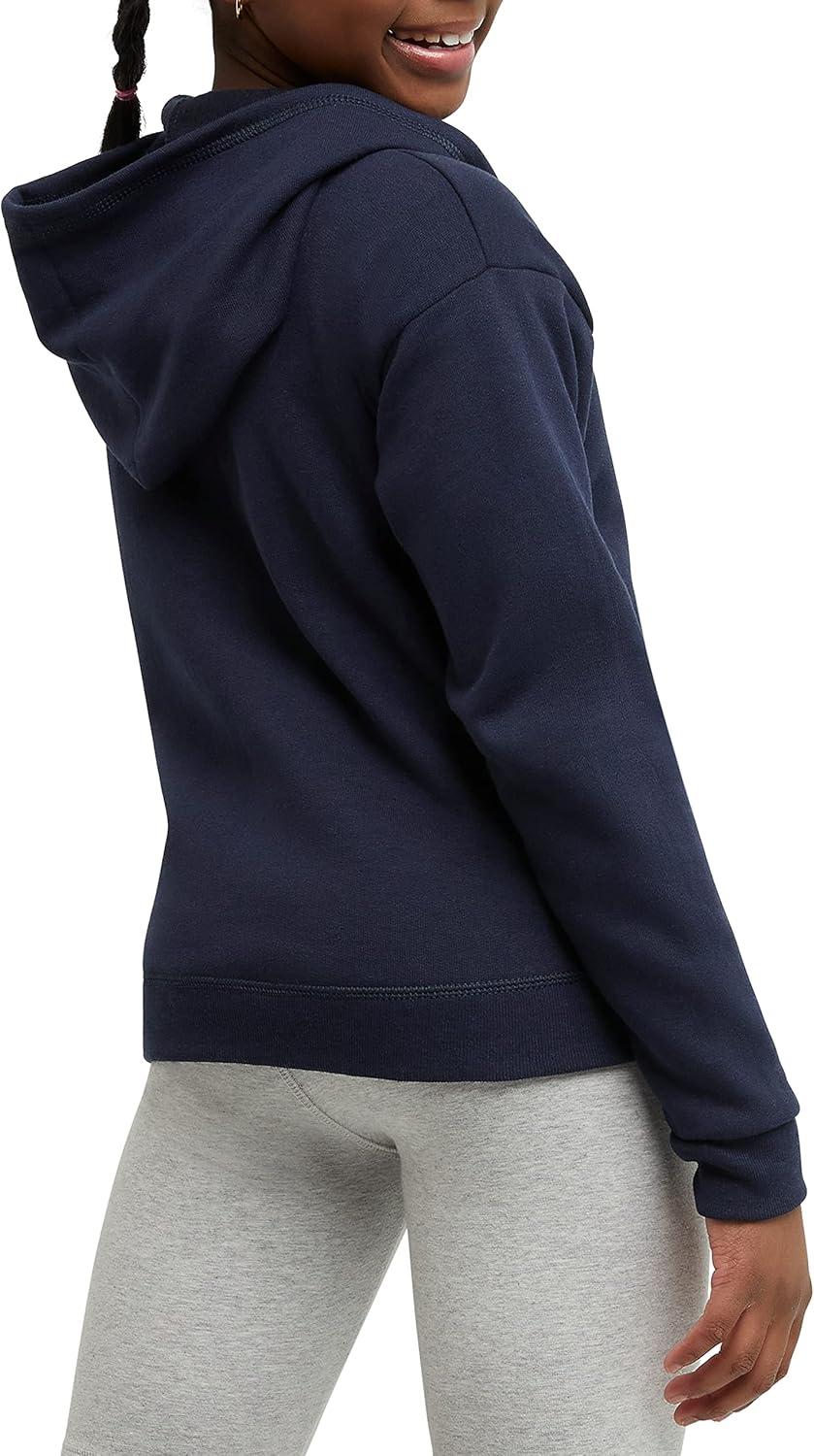 imageHanes Girls Comfortsoft Ecosmart FullZip HoodieNavy