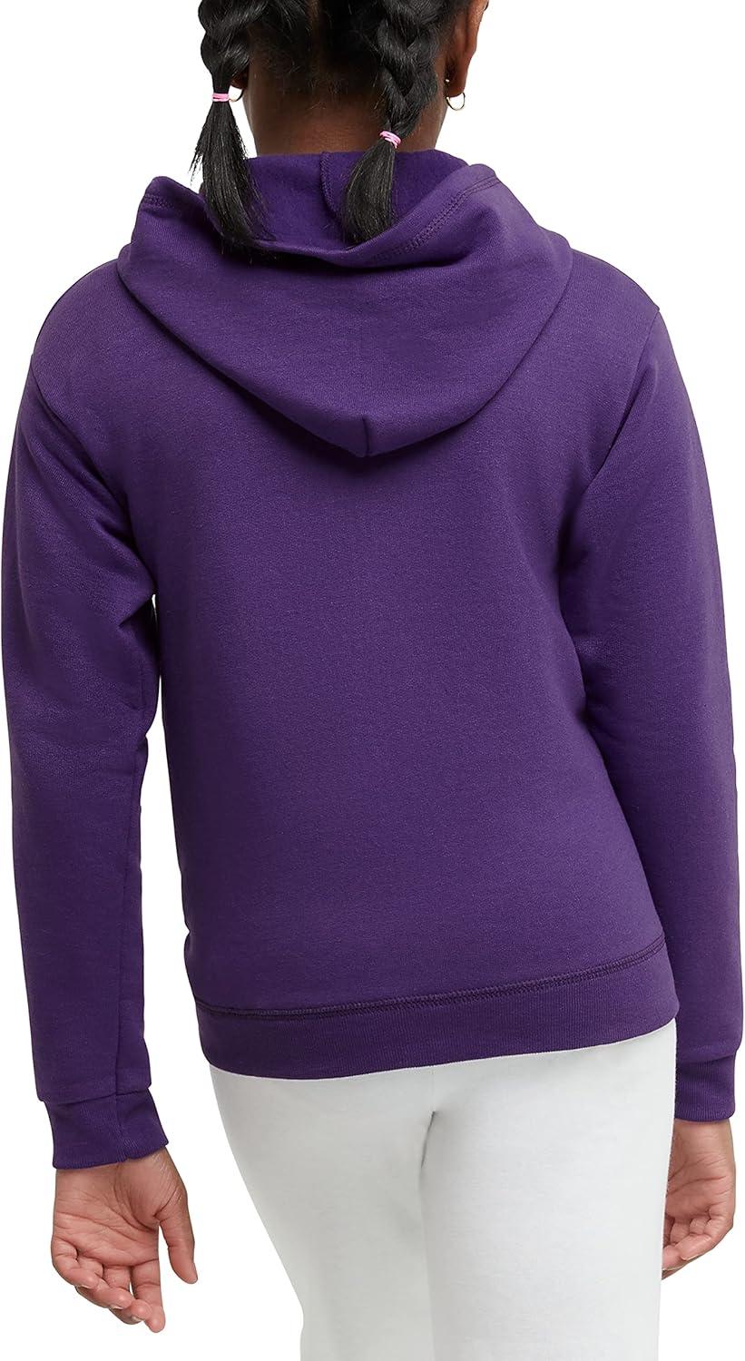 imageHanes Girls Comfortsoft Ecosmart FullZip HoodiePurple Thora