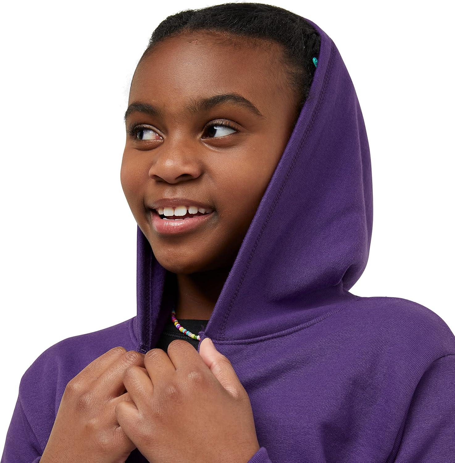 imageHanes Girls Comfortsoft Ecosmart FullZip HoodiePurple Thora