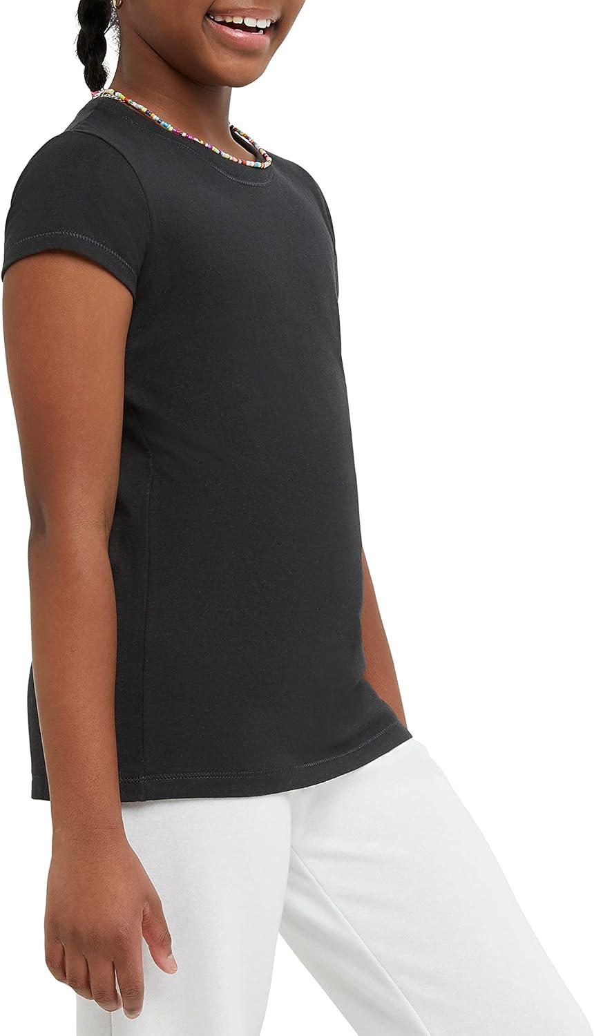 imageHanes Girls Jersey Cotton Tee Pack Of 2Ebony