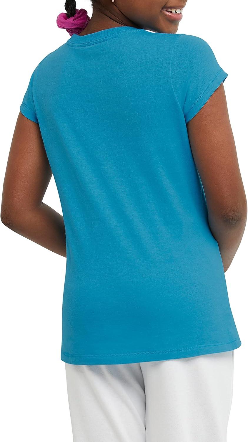 imageHanes Girls Jersey Cotton Tee Pack Of 2Process Blue
